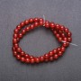 Carnelian Beads on Thread, Smooth Round Beads, diameter 6 (+ -) mm, length 38 cm