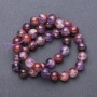 Amethyst Beads Natural Stone Beads Amethyst Beads Thread Smooth Ball 10mm Diameter, 38cm Length