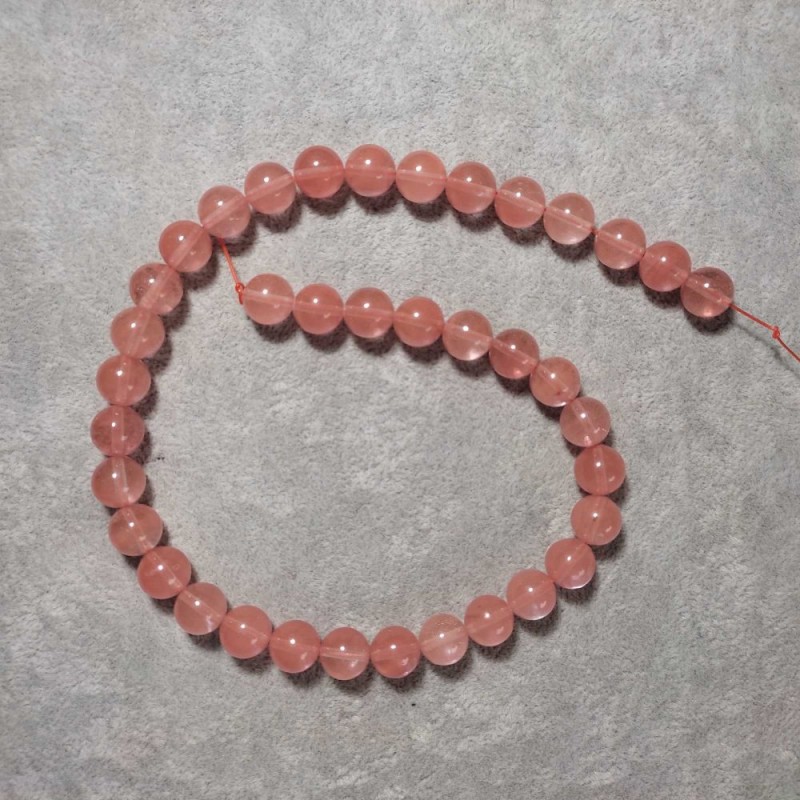 Chalcedony Beads, artificial smooth round, diameter 10mm, thread length 38 cm