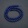 Lapis Lazuli Beads on a Thread, Smooth Round Bead, 7mm Dia.+- Length 38cm+-