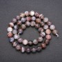 Botswana Agate Beads natural stone smooth round 8mm diameter, 38in length on a fishing line