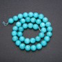 Aquamarine Beads Smooth Round Bead on String, 10mm Diameter, 38cm Length (+/-)