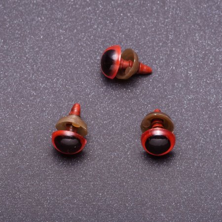 Fittings "Live Eyes" red color, diameter 10mm pack 50 pairs