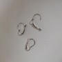 Earring hooks for earrings, light metal, 20×12 mm, pair +