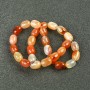 Sardonyx Beads on Thread, Smooth Barrel Shape, 10x14 mm, Necklace Length 39 cm