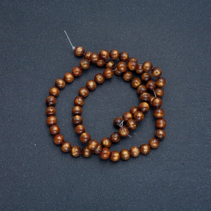 Tiger's Eye Beads (Single) Round Beads 6mm Diameter, 41cm + on Thread