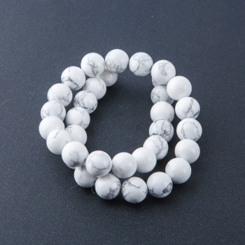 Howlite Beads on Thread 12mm Diameter, 38cm