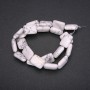 Howlite Beads Rectangular 13x18 mm, length 38 cm (+/-)