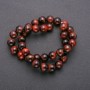 Tiger Eye Beads, smooth round 10 mm, thread 38 in (+/-)