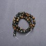Tiger's eye beads on thread, 6 mm diameter, 38 cm length