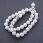Howlite Beads Natural Stone on Thread, Round, 10mm Diameter, 39 cm Length
