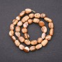 Natural Stone Beads on Thread Jasper Landscape Faceted, diameter 7x10 mm (+/-), thread length 38 cm