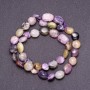 Charoite Beads,</s> round coin-shaped, 9mm diameter ± thread length 39cm