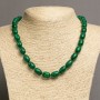 Malachite Beads (Raw) "Barrel" d 10x14, L 46-49 cm +
