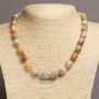 Picasso Jasper Beads "Barrel" 10×14 mm, length 45-47 cm