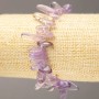 Elastic bracelet with natural amethyst chips "needle" d 11-24x3-7(+-)mm circumference 16-17 cm+