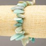 Elastic bracelet with natural Amazonite chips, 11-26x3-6 mm diameter, length 18 cm +
