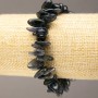 Elastic bracelet with natural iolite chips "needle" 11-21×4-8 mm diameter, length 18 cm +
