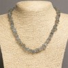 Necklace with Labradorite natural stone chip, diameter 7-10×2-5mm, length 47-49 cm +