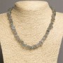 Necklace with Labradorite natural stone chip, diameter 7-10×2-5mm, length 47-49 cm +