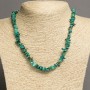 Chrysocolla Nugget Necklace on Natural Stone Thread, 6mm+-, length 46-48cm+