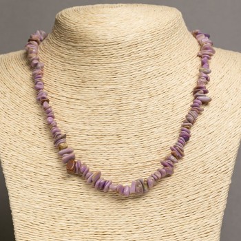Necklace Phosphosiderite (beads) chip 8x3mm+-, length 46-49cm+