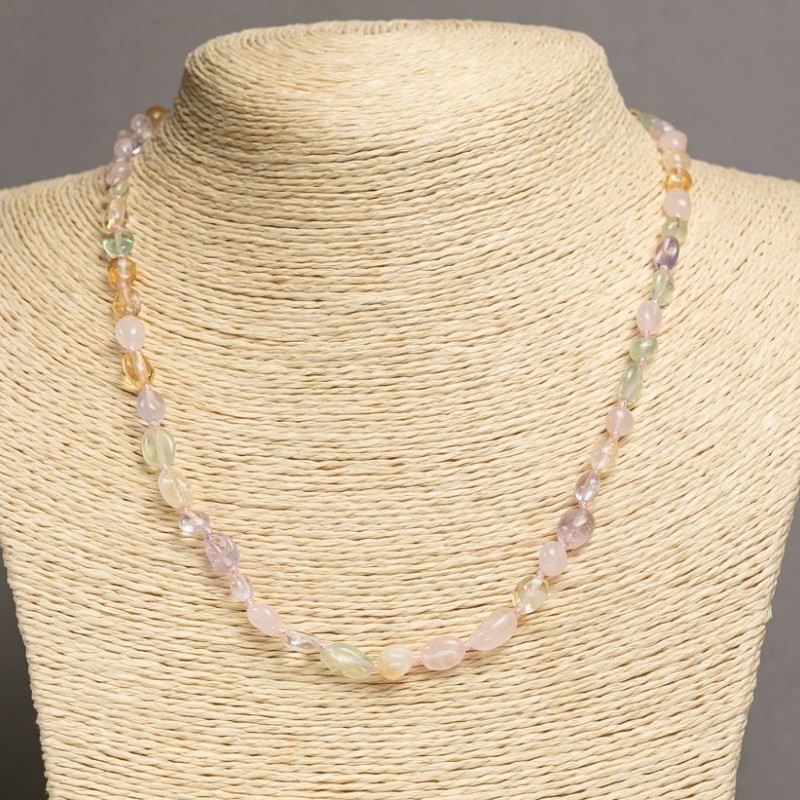 Necklace Assorted Rolled Beads, diameter 6-7×6-11mm, length 46-49cm +