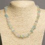 Morganite Necklace, natural stone chip, diameter 6-12×2-5 mm, length 44-46 cm +