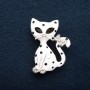 Cat Dalmatian Brooch 3.5 cm