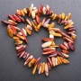 Jasper Moss Mocha Chip Bead Thread "Needle" d 13-21×3-6mm, length 39cm +