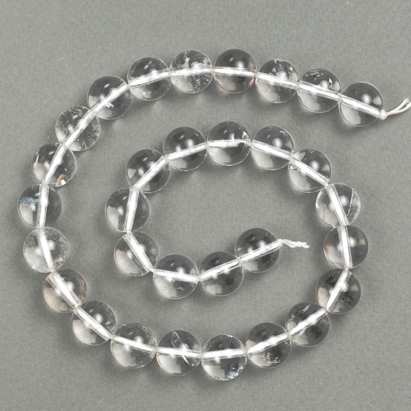 Crystal Mountain Beads on Thread Smooth Ball, diameter 12mm, length 37cm