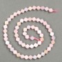 Morganite Beads on Thread, Faceted Diamond Shape, 6.5×6 mm (+/-), Thread Length 38 cm