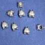 Pandora Frog Bead Findings, 10x8mm, 5mm Hole, 20g Pack (+/-13 pcs)