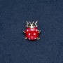 Brooch "Ladybug" 22x23mm, insect series, metal color "gold"