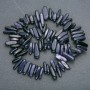 Natural Stone Bead Aventurine Night of Cairo chip "needle", diameter 20x6mm, length 41cm +