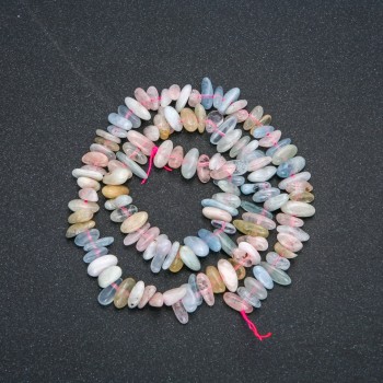 Morganite Bead Strand, chip shape “needle”, diameter 12x6mm, length 40cm +