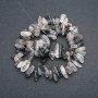 Rutilated Quartz Hairy (Hyaline) Bead Thread, Chip "Needle", diameter 15x5mm, length 41cm +