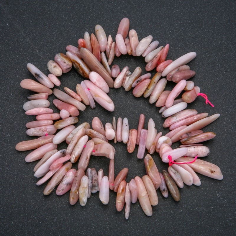 Opal Crystal Thread (Needle) Bead Necklace Core, 18x6 mm diameter, 41 cm length +