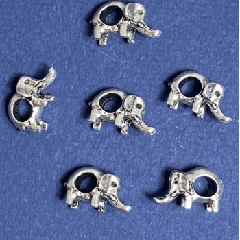 Elephant Bead Spacer Finding, 5mm diameter, pack of 12 pcs