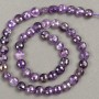 Bead string of natural stone Amethyst faceted coin, diameter 8x5mm, length 40cm +
