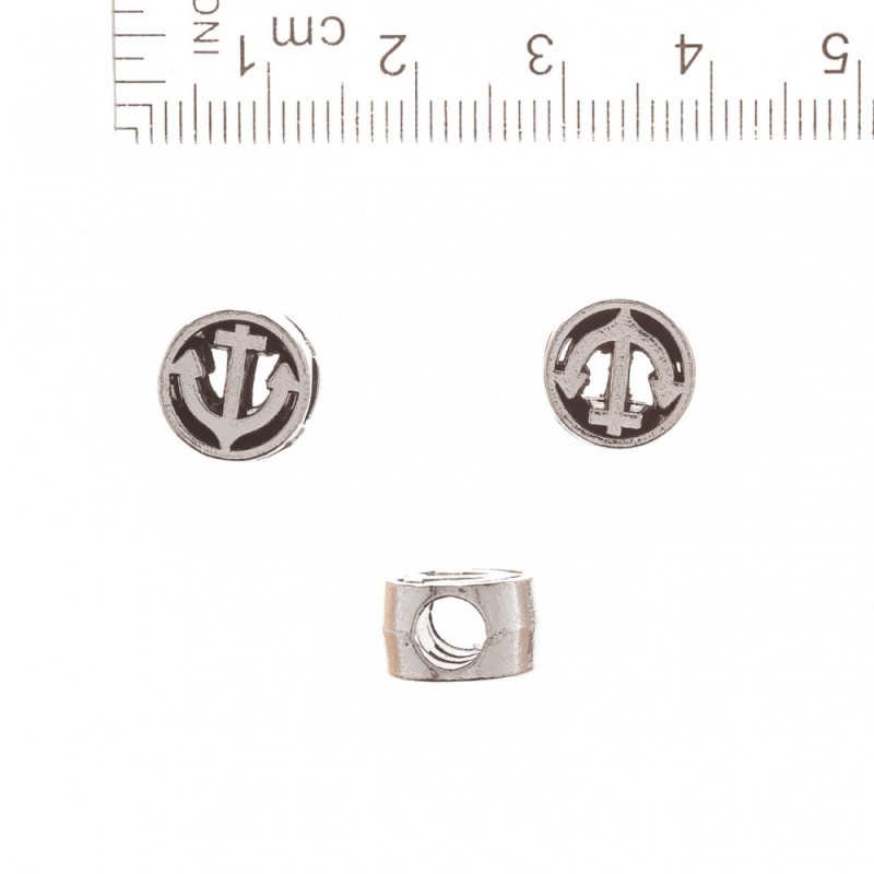 Findings Bead Pandora Anchor in Circle 10mm, Diameter 5mm, 20g Pack +/- 9pcs
