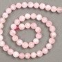 Natural Stone Beads Pink Quartz Faceted Round Beads 8mm on a Thread, 38 cm Length +