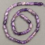 Amethyst Natural Stone Beads "Barrel" 6x9mm, Length 39 cm +