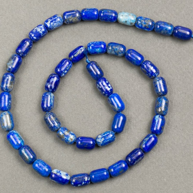 Lapis Lazuli Beads - Tubular Shape 6x9mm, 39cm Length +