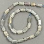 Labradorite Natural Stone Bead on Thread, Faceted 11x7mm, Length 40cm ± with Czech beads (3x2mm)