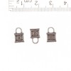 Padlock Charm Finding, d 10x7mm, Pack 20g +/- 30pcs