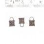 Padlock Charm Finding, d 10x7mm, Pack 20g +/- 30pcs