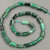 Emerald Beads on Thread Natural Stone Cut Emerald d 11-7mm, length 39cm ± with seed beads (3x2mm)