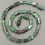 Beads on a Thread Natural Zoisite Rough Cut 11x7mm, 40cm± with Seed Beads 3x2mm