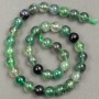 Natural Fluorite Beads on Thread, 10mm diameter, 39cm length +